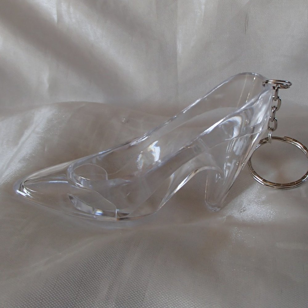 COPY - Cinderella Inspired Glass Slipper Keychain Altered Acrylic Shoe New Hand…